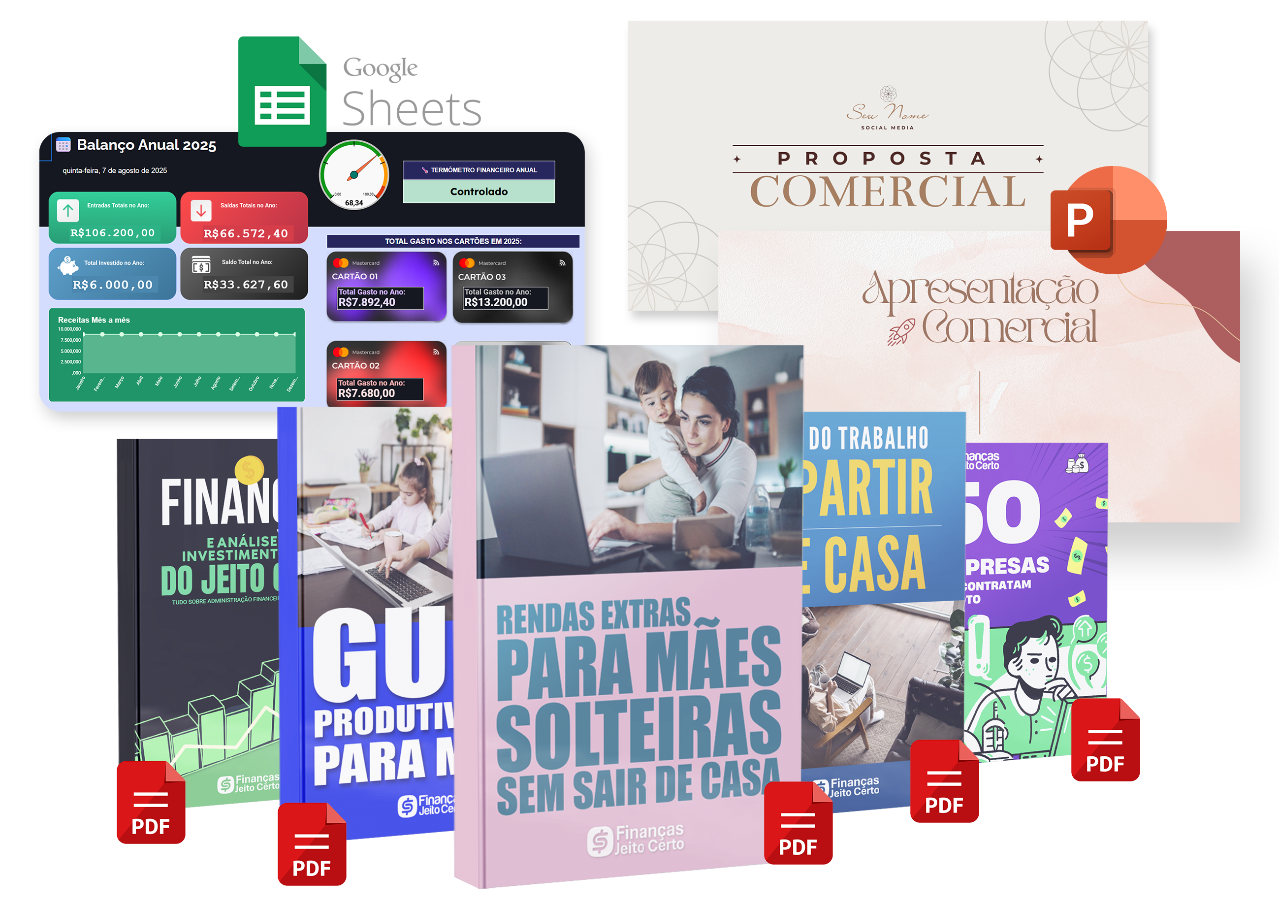 Mãe trabalhando em casa com criança